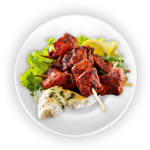 Charcoal Grill Lamb Tikka Meal 